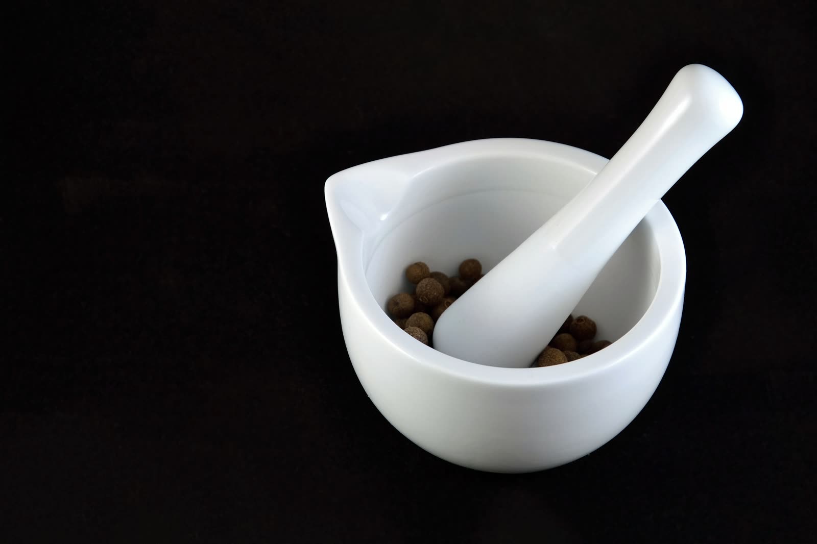 Mortar with spices